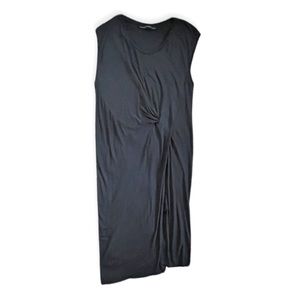 Gorgeous All Saints Black Asymmetrical Midi Dress, sz Medium